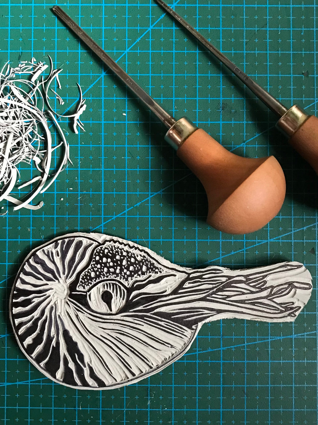 Nautilus Original Lino Print