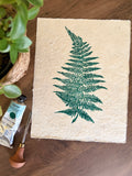 Fern Frond Original Lino Print