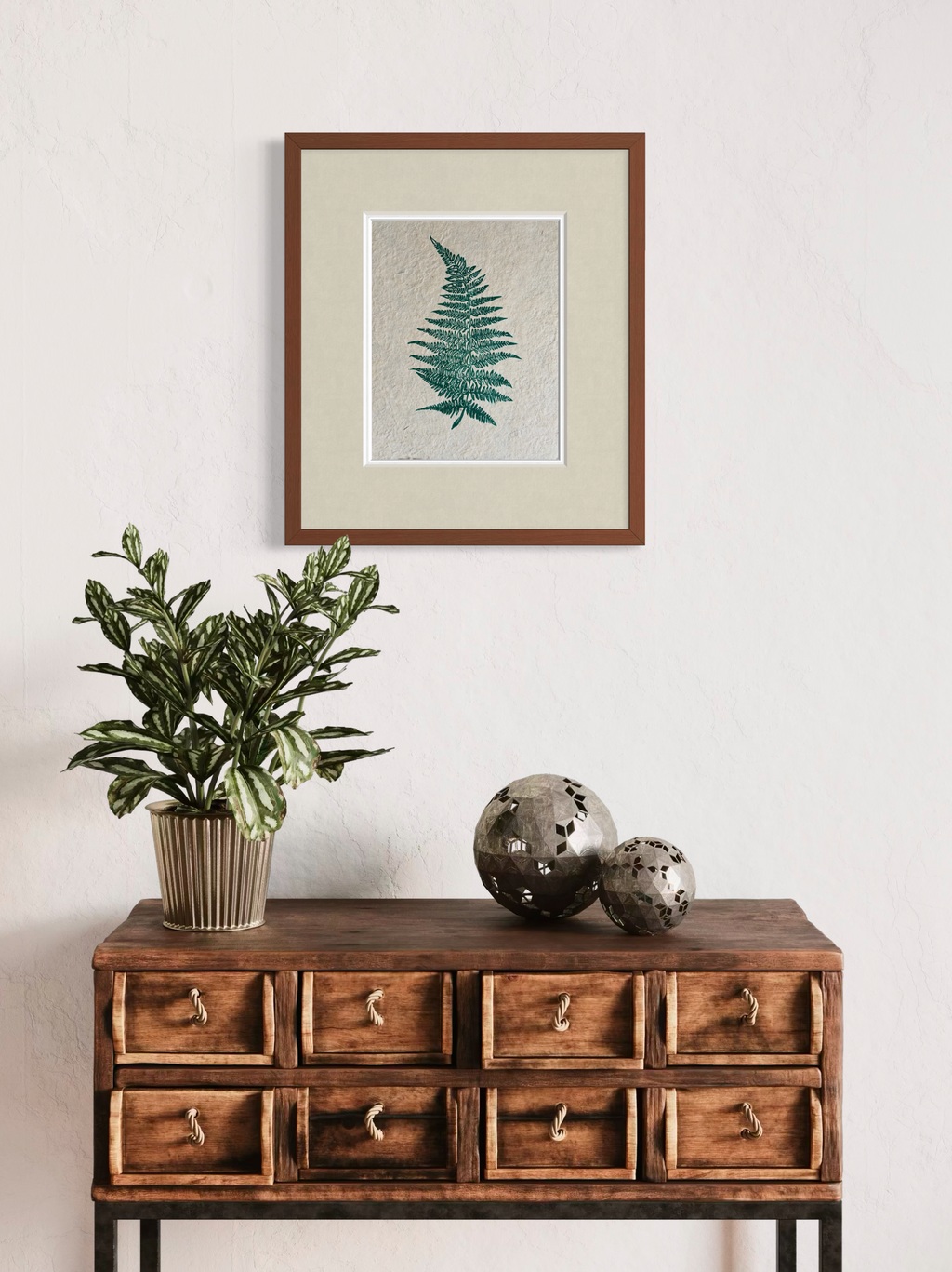 Fern Frond Original Lino Print