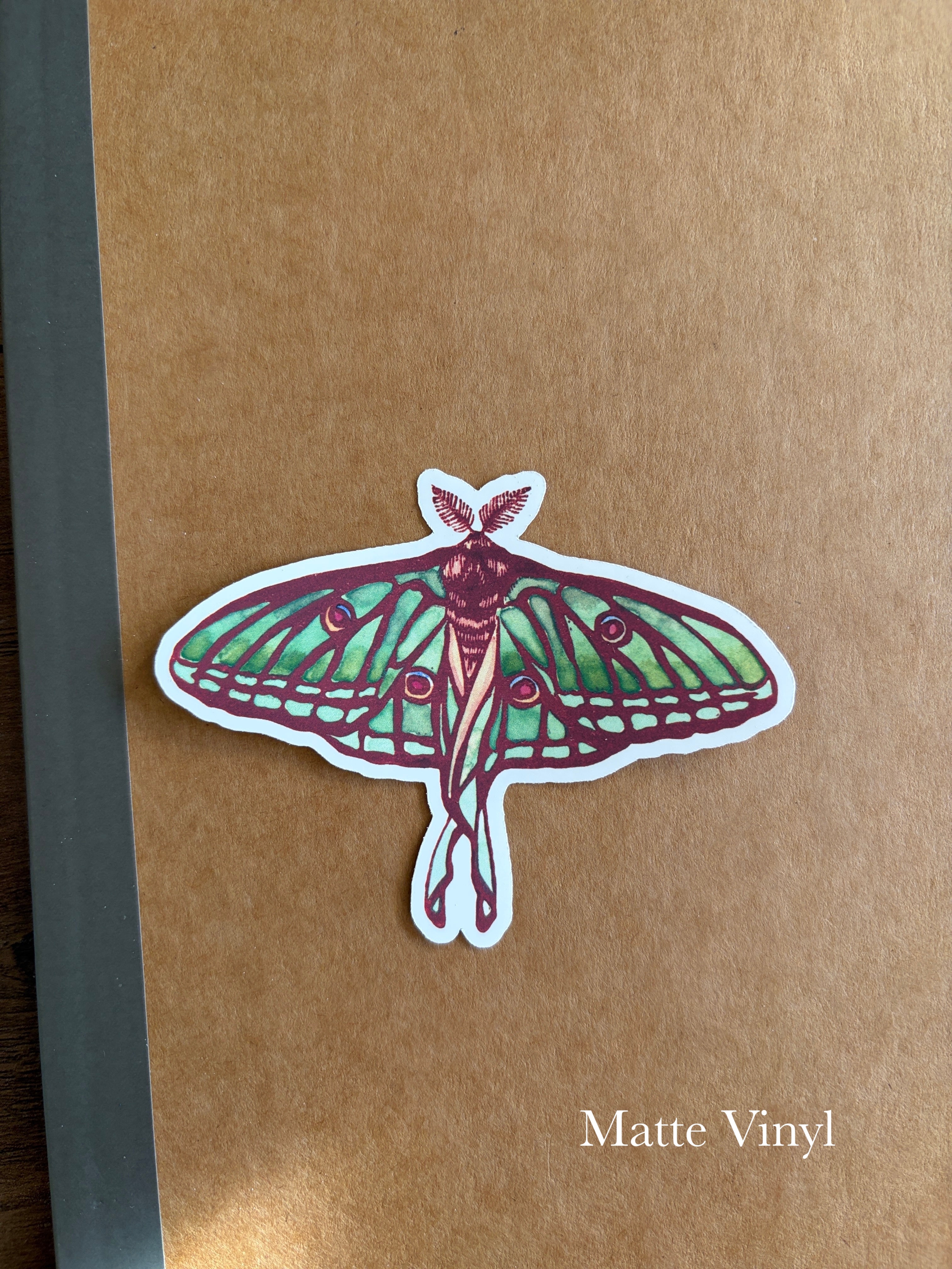 Moon Moth Vinyl Sticker